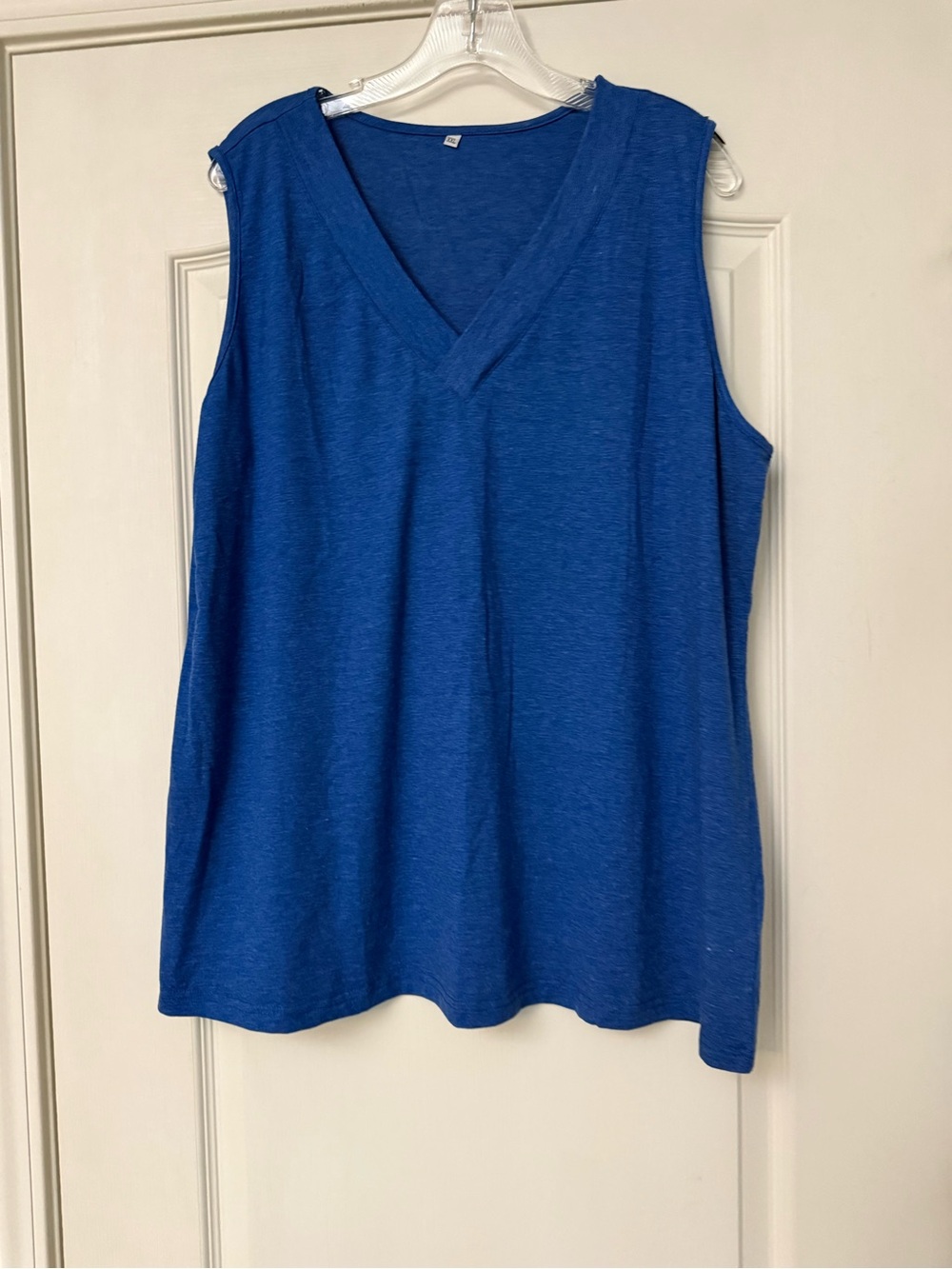 Sleeveless V-Neck Women's Top - Blue